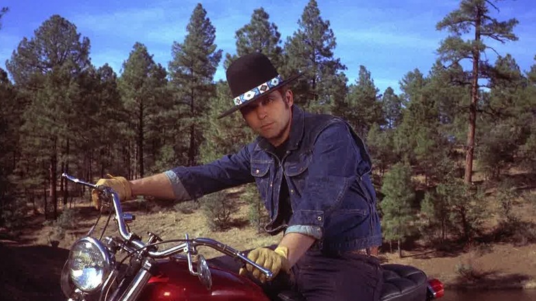Billy Jack on motorcycle
