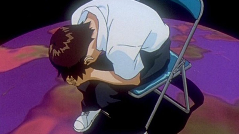 Shinji Ikari from Neon Genesis Evangelion suffers