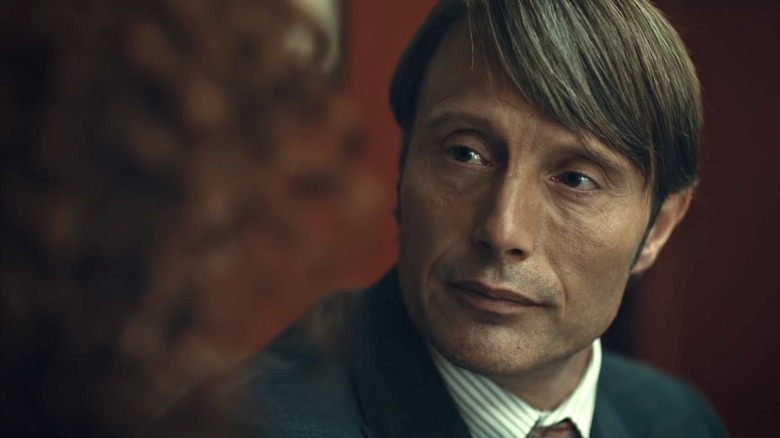 Mads Mikkelsen Hannibal Lecter grinning