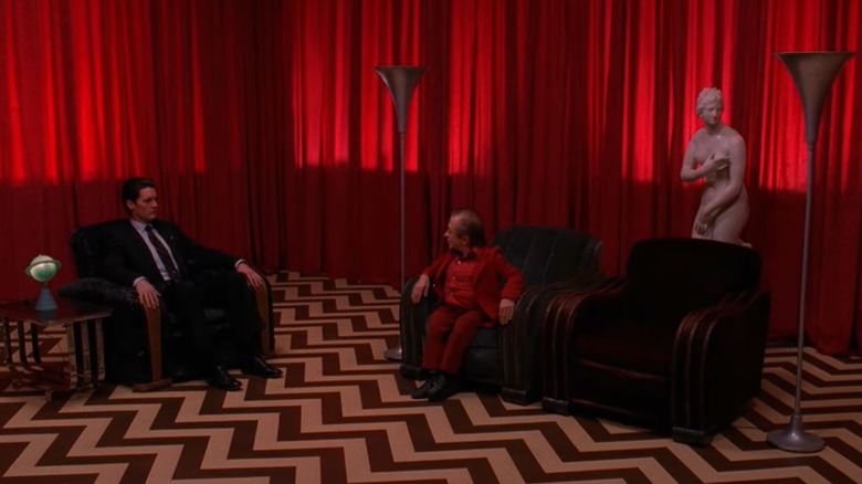 Cooper and The Arm sitting in the Red Room Twin Peaks