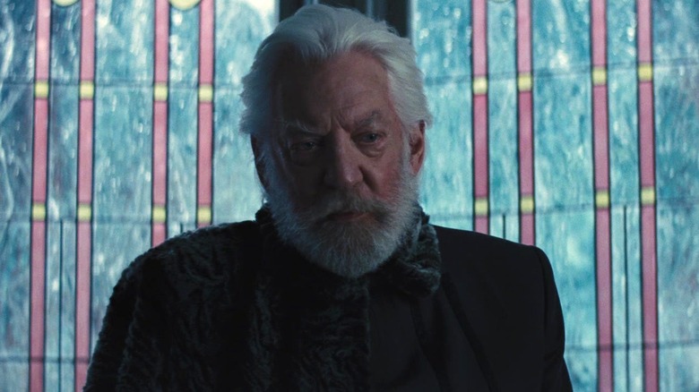 President Snow looking down