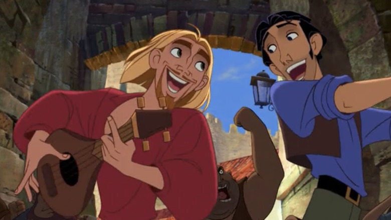 Tulio and Miguel serenading a town