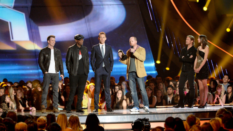 Avengers cast accepting MTV Movie Award