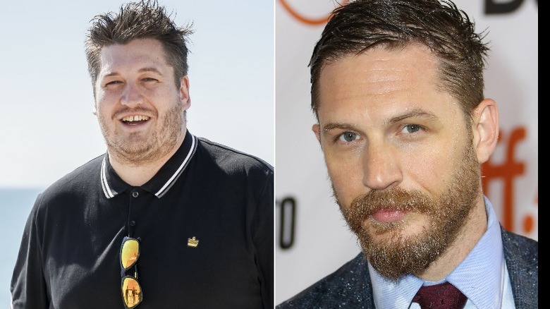 Gareth Evans and Tom Hardy at movie premieres