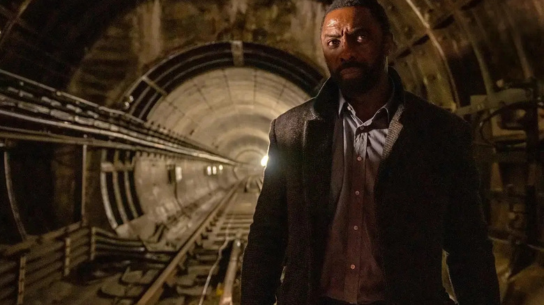 Luther in an underground subway tunnel
