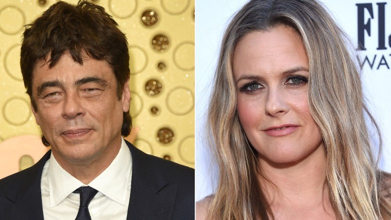 Benicio Del Toro and Alicia Silverstone at movie premieres