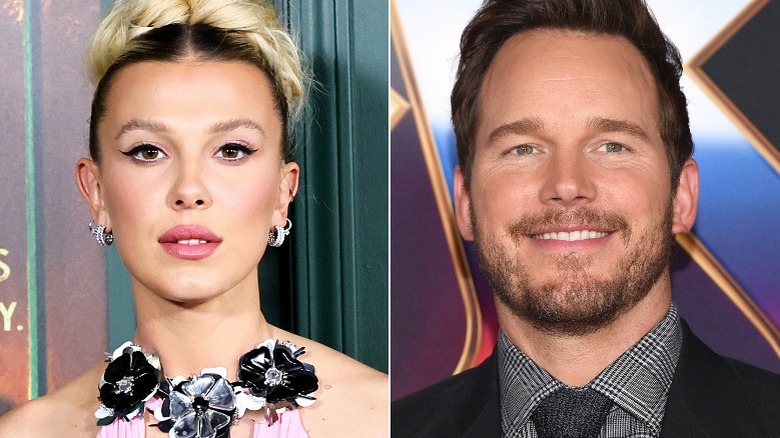 Millie Bobby Brown and Chris Pratt at movie premieres