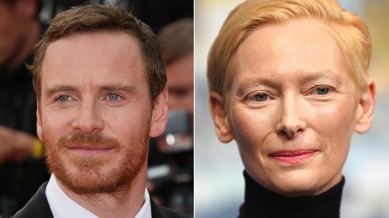 Michael Fassbender and Tilda Swinton at movie premieres