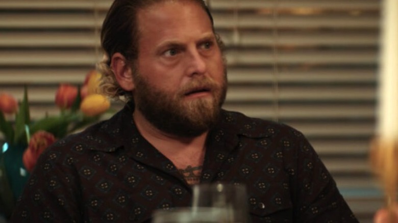 Jonah Hill sporting a mortified face