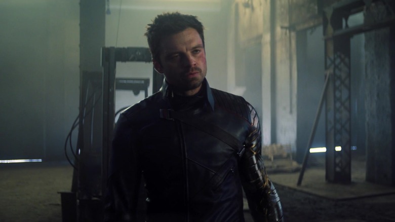 Bucky Barnes in warehouse