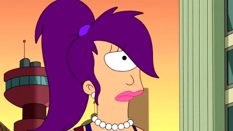 Leela frowns in Futurama