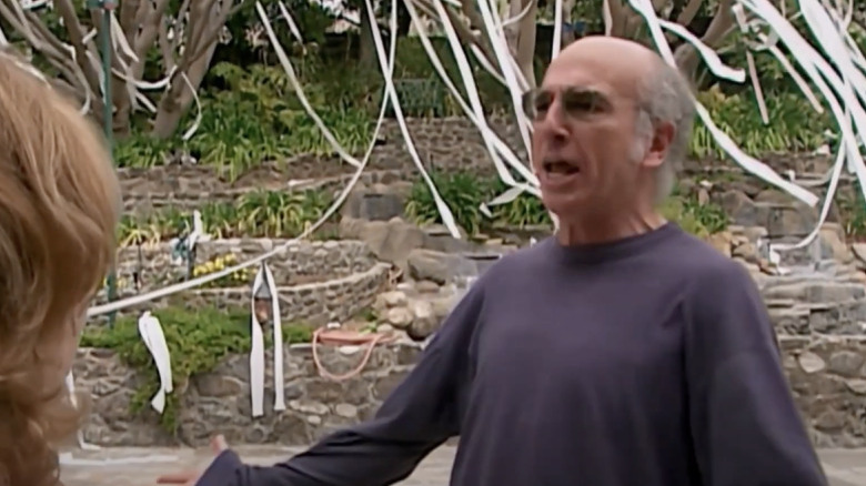 Larry David arms outstretched 