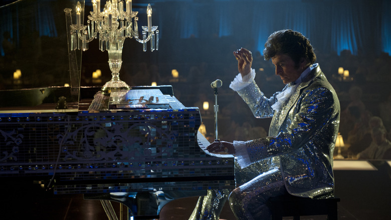 Liberace playing piano