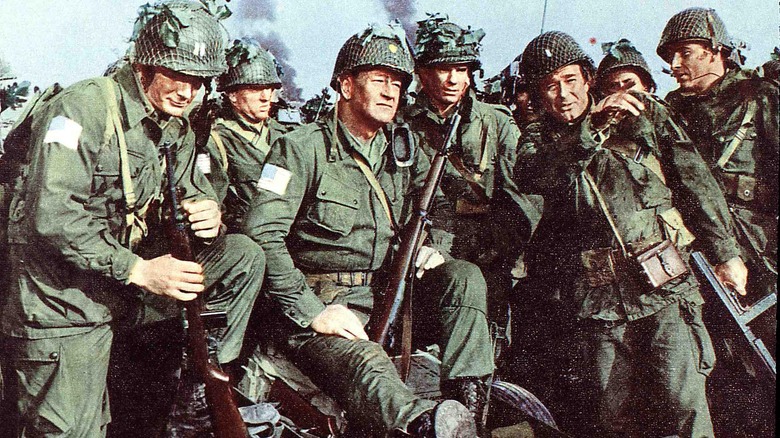 John Wayne and troops