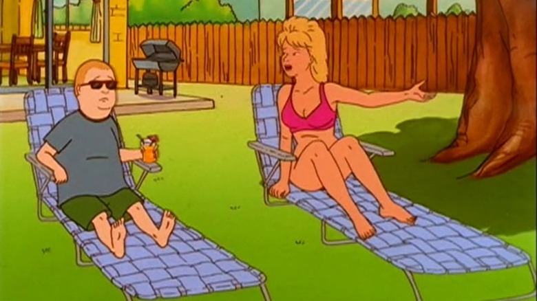 King of the Hill Bobby Luanne sunbathing