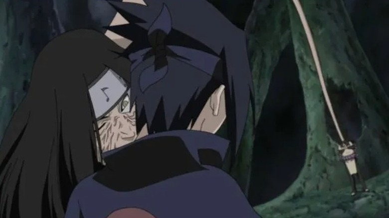 Orochimaru bites Sasuke