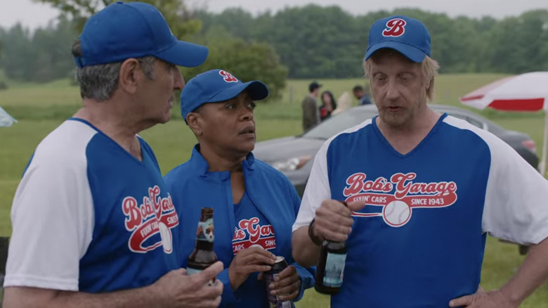 Johnny Rose, Ronnie Lee, and Roland Schitt at baseball game