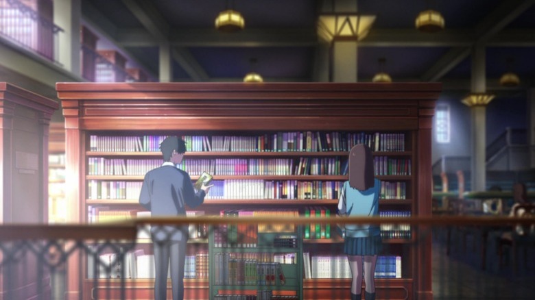 Haruki and Sakura in library