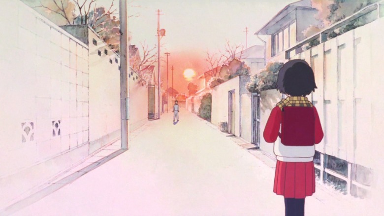 Young Taeko gazing at Hirota