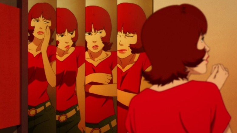 Multiple Paprikas grimacing in mirror