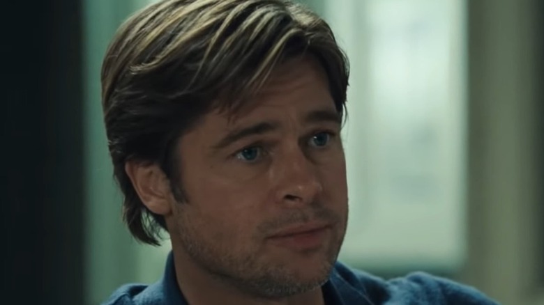 Pitt close-up in Moneyball