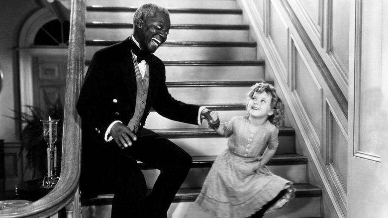 Shirley Temple dances on stairs