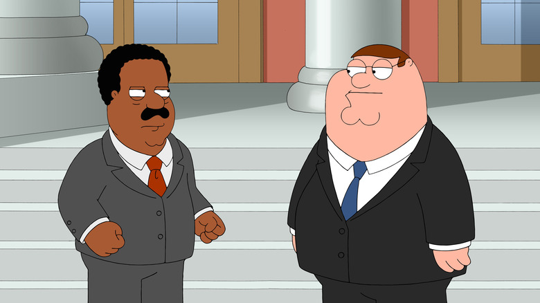 Cleveland is angry at Peter Family Guy