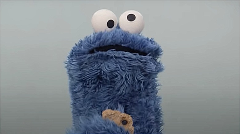 cookie monster with cookie