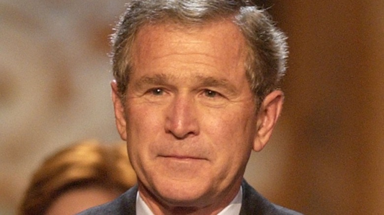 George W. Bush prepares speech