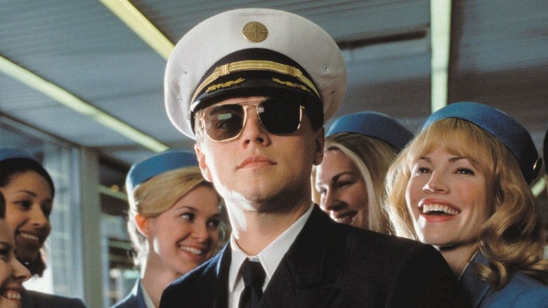 leo dicaprio pilot smiling