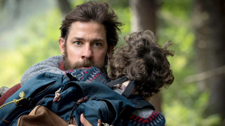 John Krasinski running with child