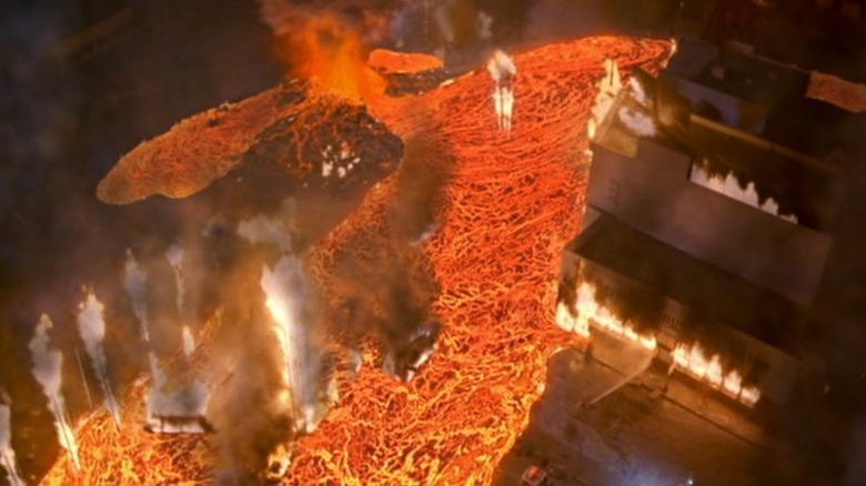 Volcano erupting in Los Angeles