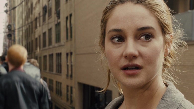 Shailene Woodley looking away