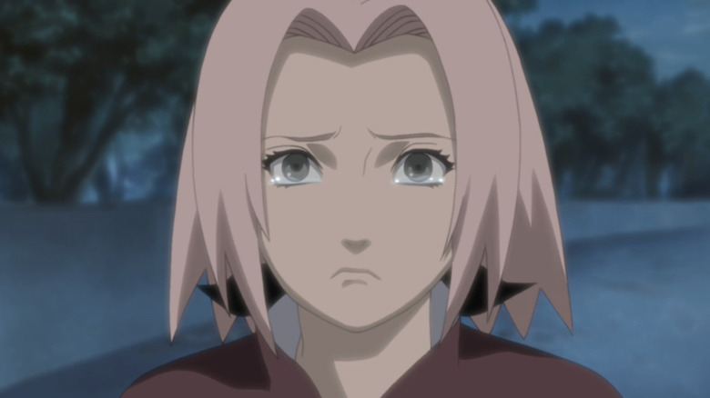 Sakura cries over Sasuke