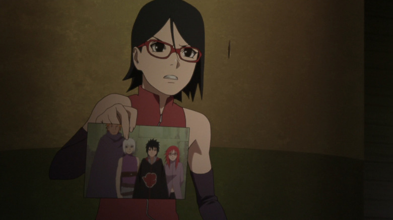 Sarada confronts Sasuke 