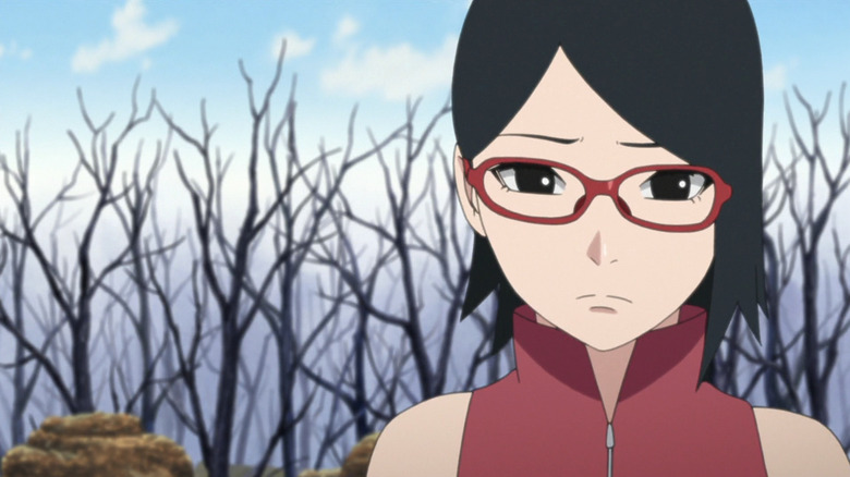 Sarada looks lonely