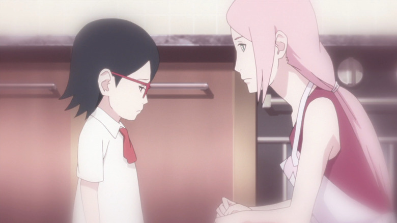 Sakura consoles Sarada 