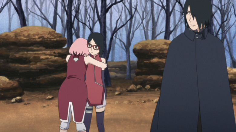 Sakura chooses Sarada over Sasuke