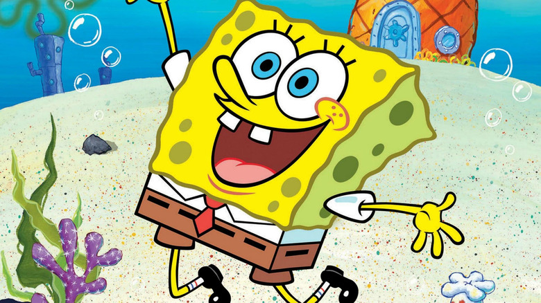 SpongeBob SquarePants celebrates