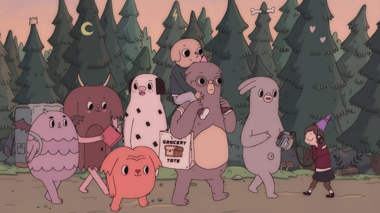 Summer Camp Island group hiking