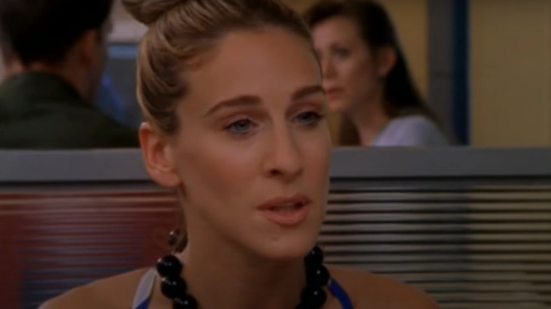 Carrie Bradshaw looking perplexed