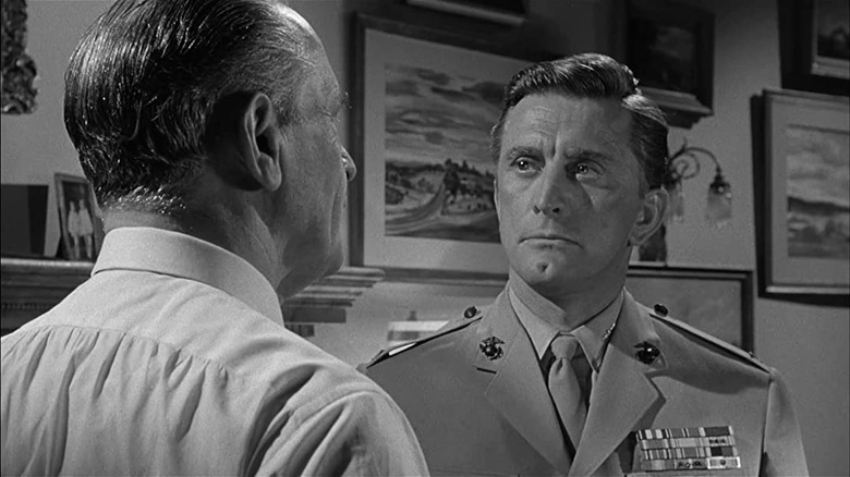 Kirk Douglas in a military uniform