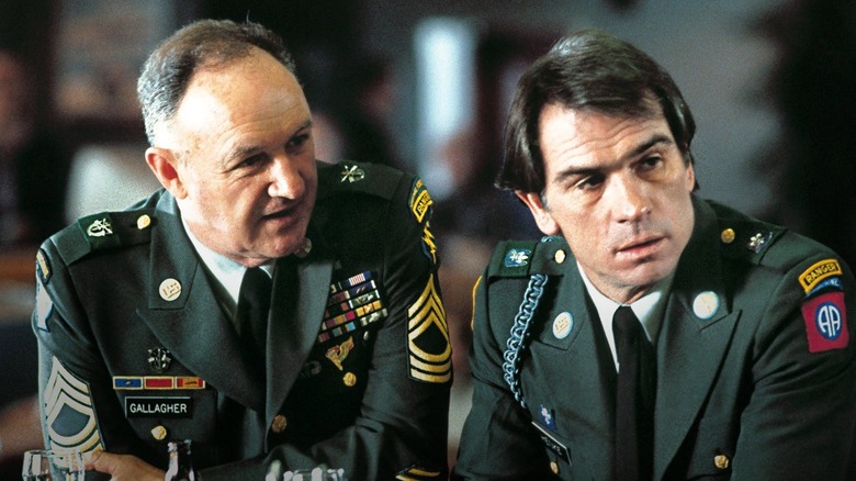 Hackman and Tommy Lee Jones in military uniforms