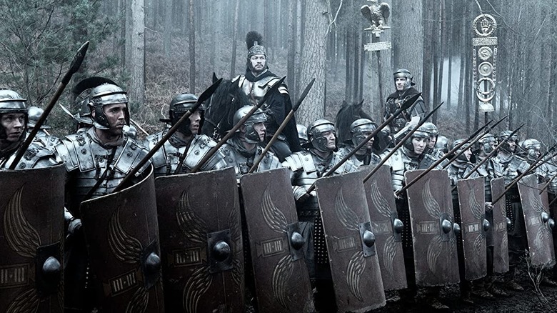 A group of roman soldiers ready for battle