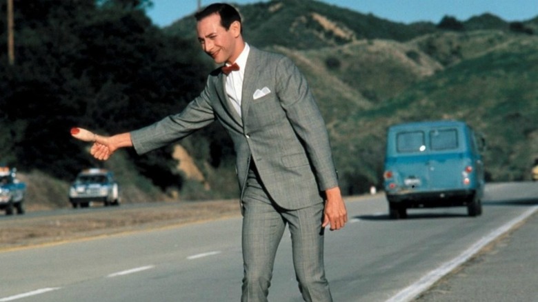 Paul Reubens hitchhiking