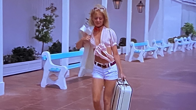 Goldie Hawn carries suitcase