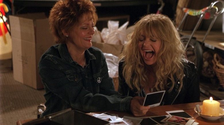 Goldie Hawn laughs