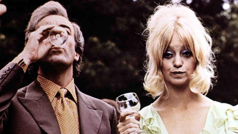 Goldie Hawn drinking