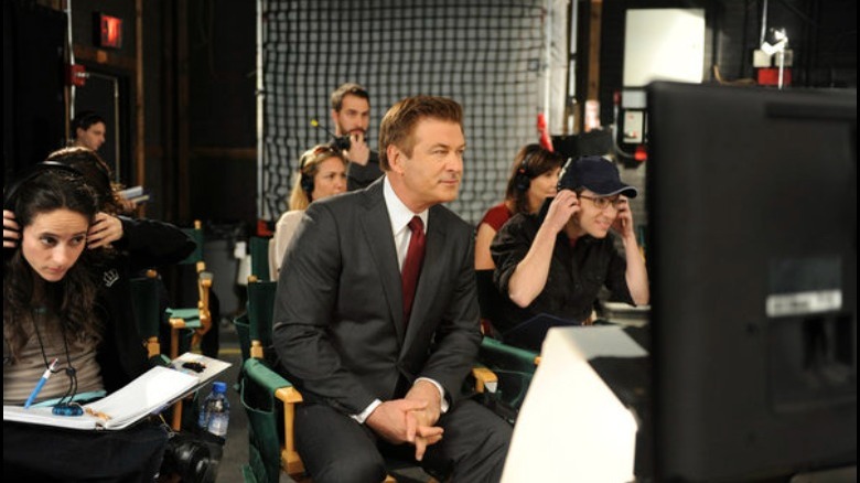 Jack Donaghy supervises filming