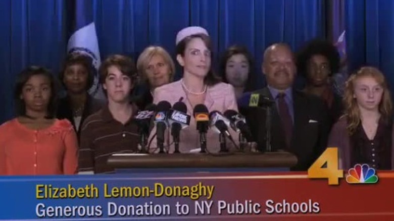 Liz Lemon gives a press conference